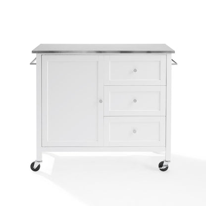 Soren Stainless Steel Top Kitchen Island/Cart