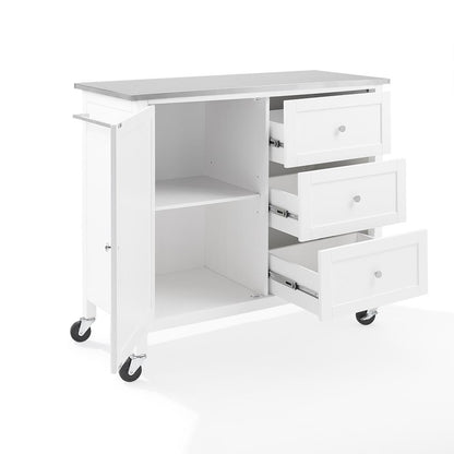 Soren Stainless Steel Top Kitchen Island/Cart
