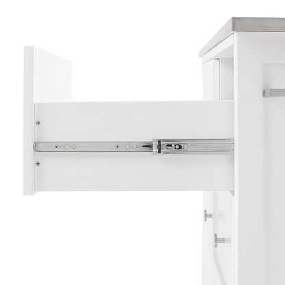 Soren Stainless Steel Top Kitchen Island/Cart