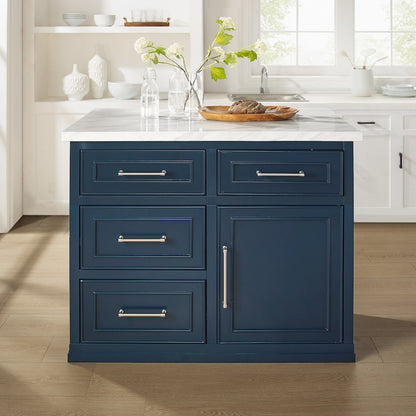 Cutler Faux Marble Top Kitchen Island