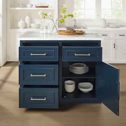 Cutler Faux Marble Top Kitchen Island