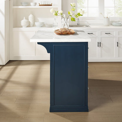 Cutler Faux Marble Top Kitchen Island