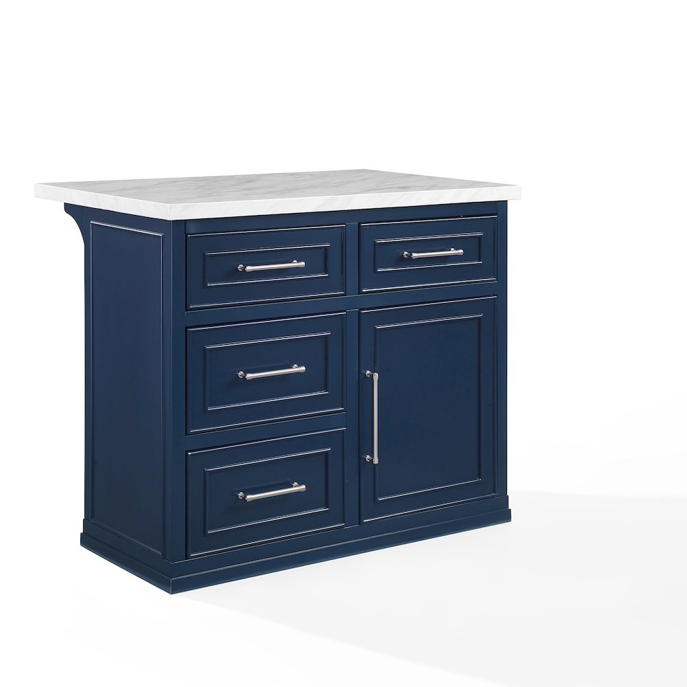 Cutler Faux Marble Top Kitchen Island