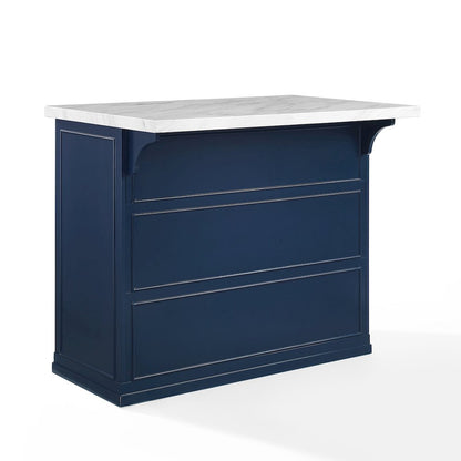 Cutler Faux Marble Top Kitchen Island