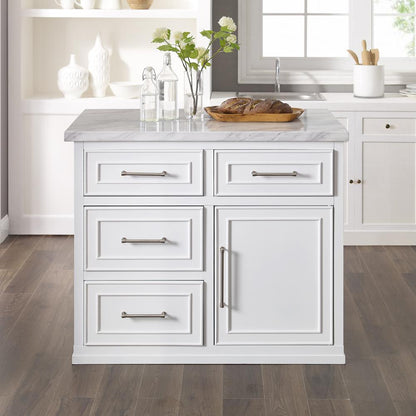 Cutler Faux Marble Top Kitchen Island