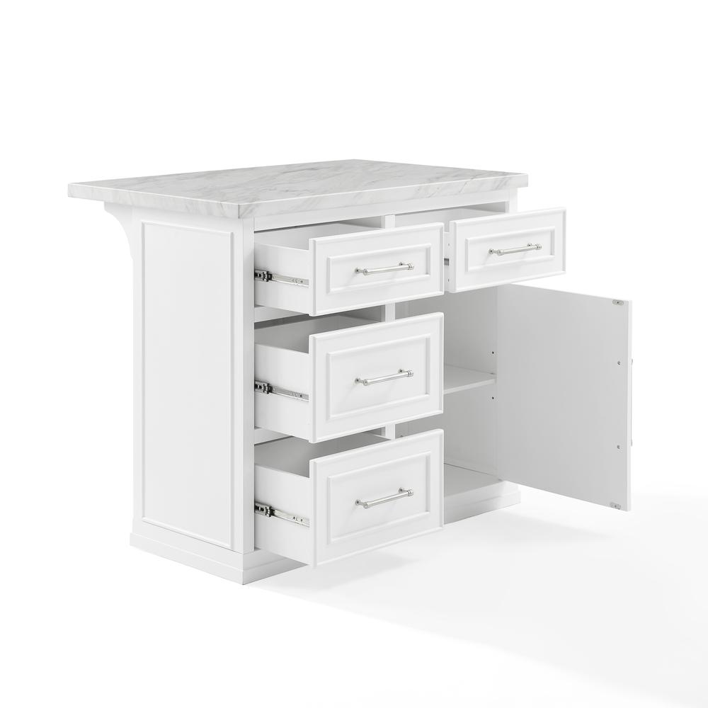 Cutler Faux Marble Top Kitchen Island