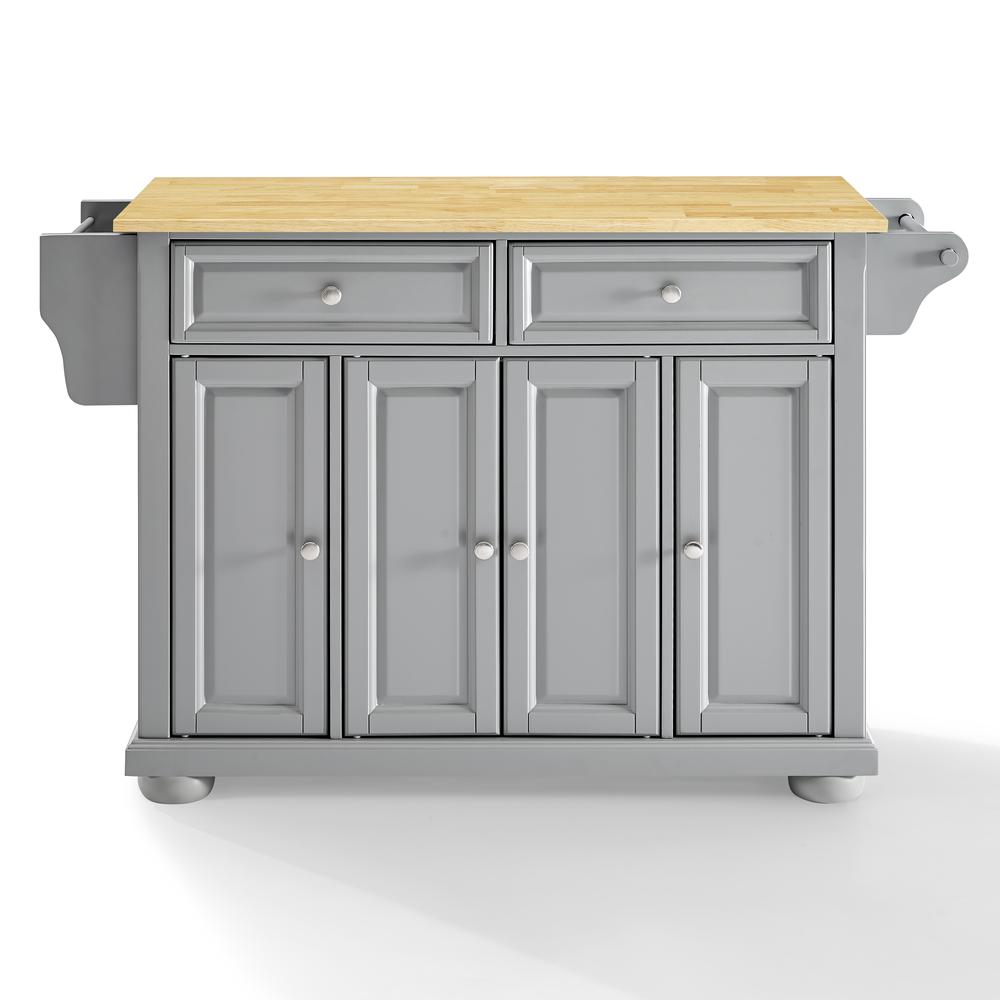 Alexandria Wood Top Kitchen Island/Cart