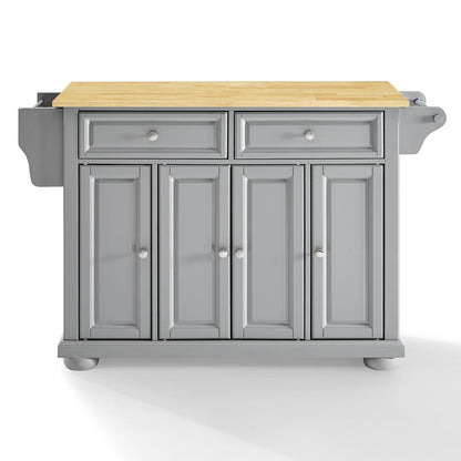 Alexandria Wood Top Kitchen Island/Cart