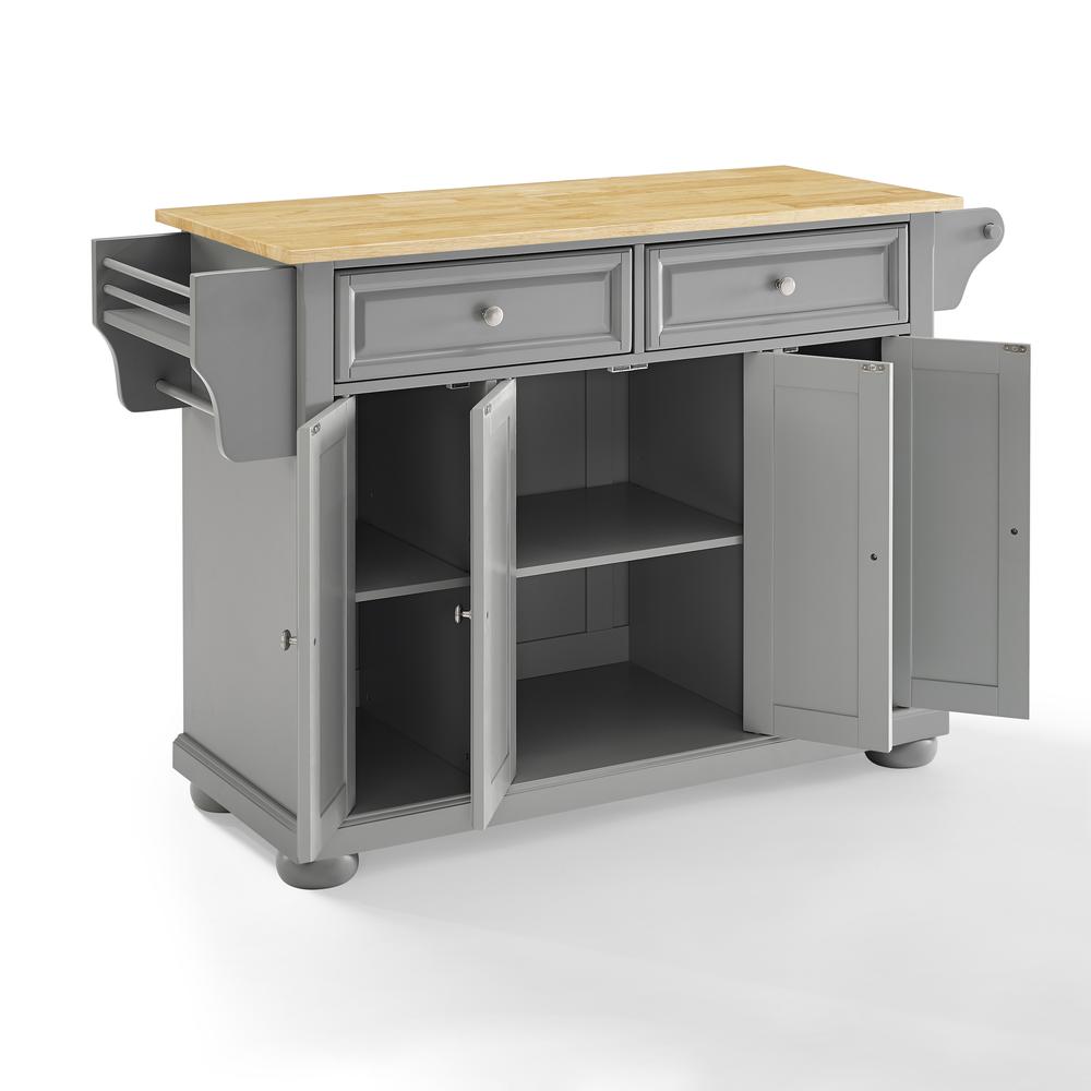 Alexandria Wood Top Kitchen Island/Cart