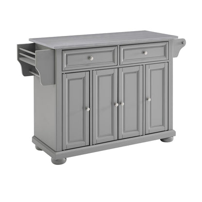 Alexandria Stainless Steel Top Kitchen Island/Cart