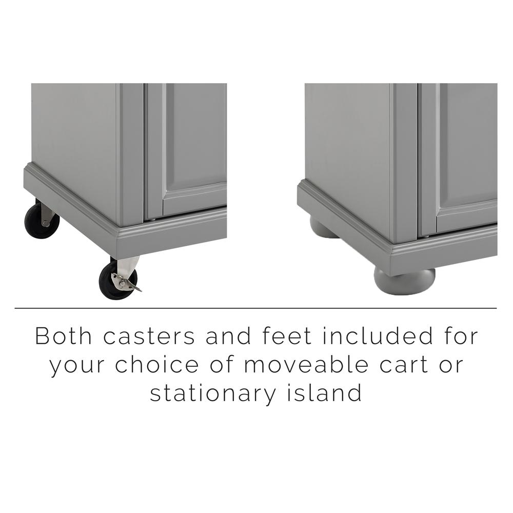 Alexandria Stainless Steel Top Kitchen Island/Cart