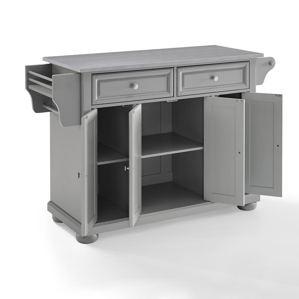 Alexandria Stainless Steel Top Kitchen Island/Cart