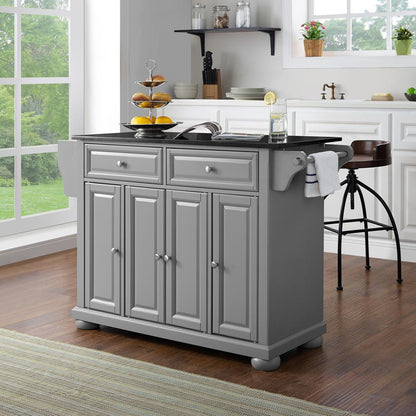Alexandria Granite Top Full Size Kitchen Island/Cart
