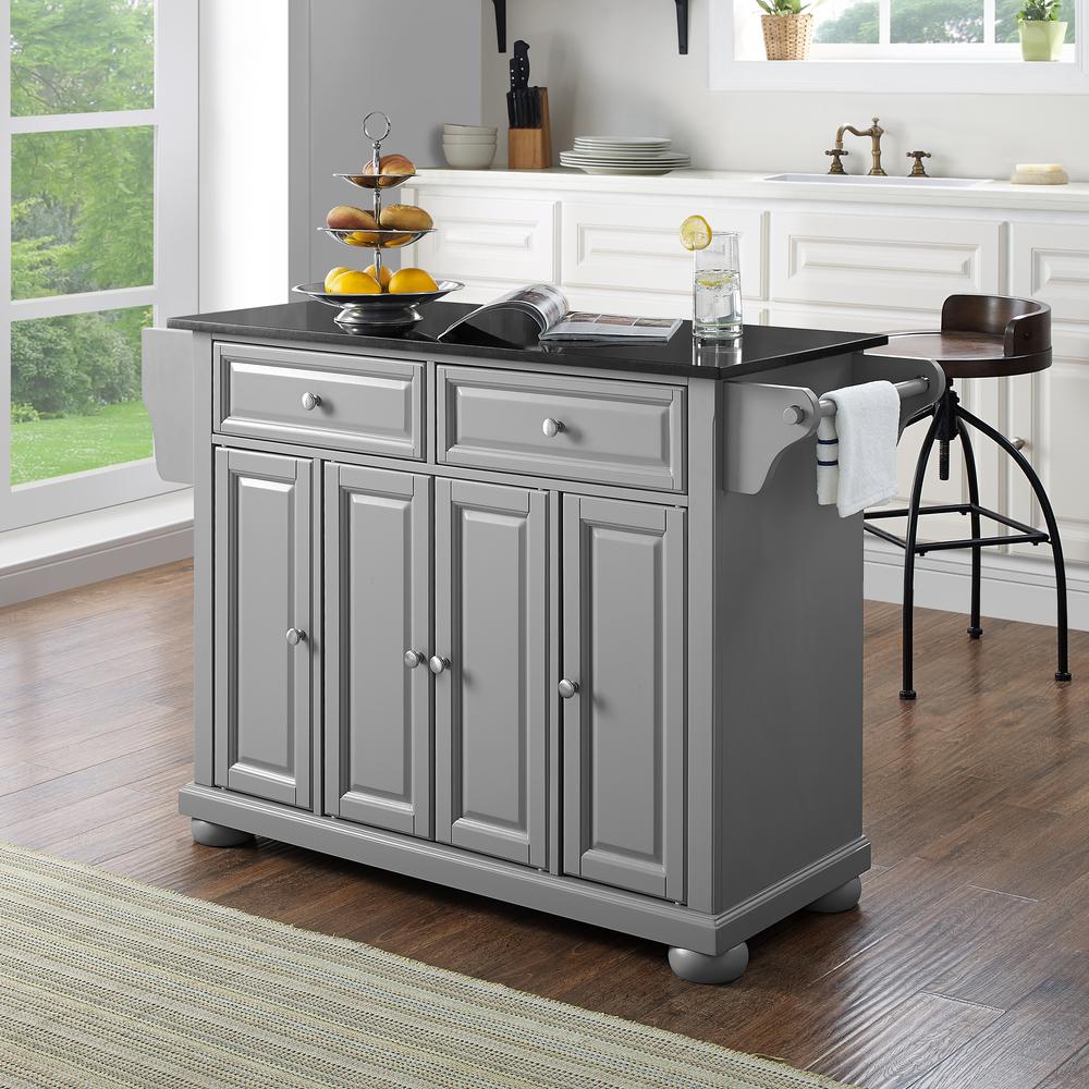 Alexandria Granite Top Full Size Kitchen Island/Cart