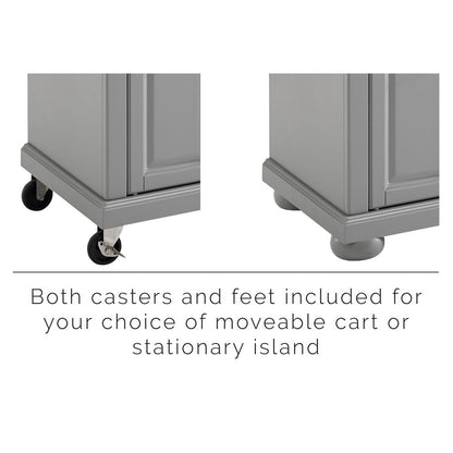 Alexandria Granite Top Full Size Kitchen Island/Cart
