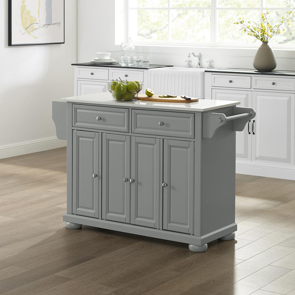 Alexandria Stone Top Full Size Kitchen Island/Cart