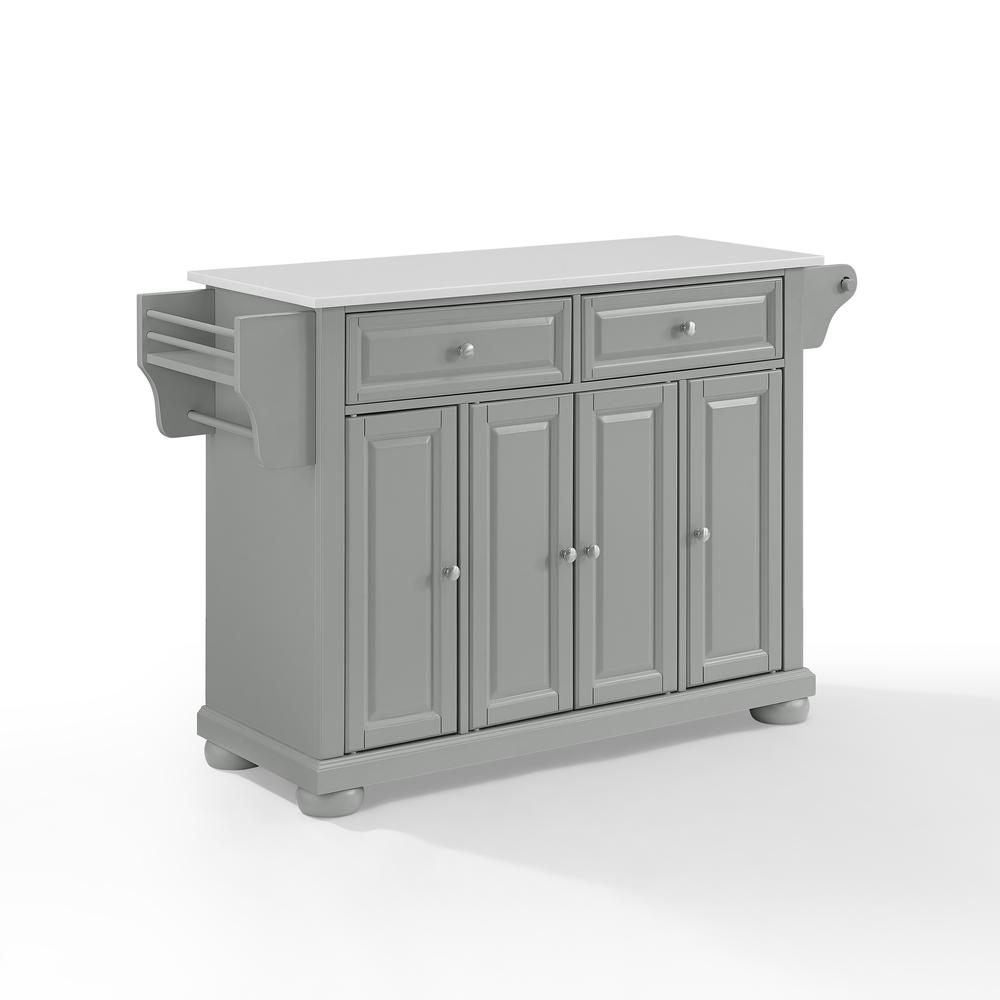 Alexandria Stone Top Full Size Kitchen Island/Cart
