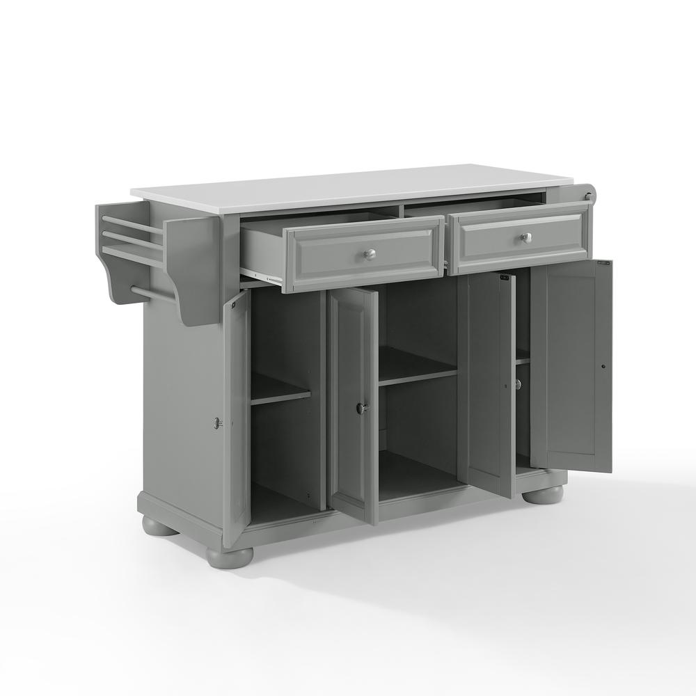 Alexandria Stone Top Full Size Kitchen Island/Cart
