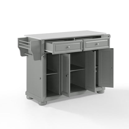 Alexandria Stone Top Full Size Kitchen Island/Cart