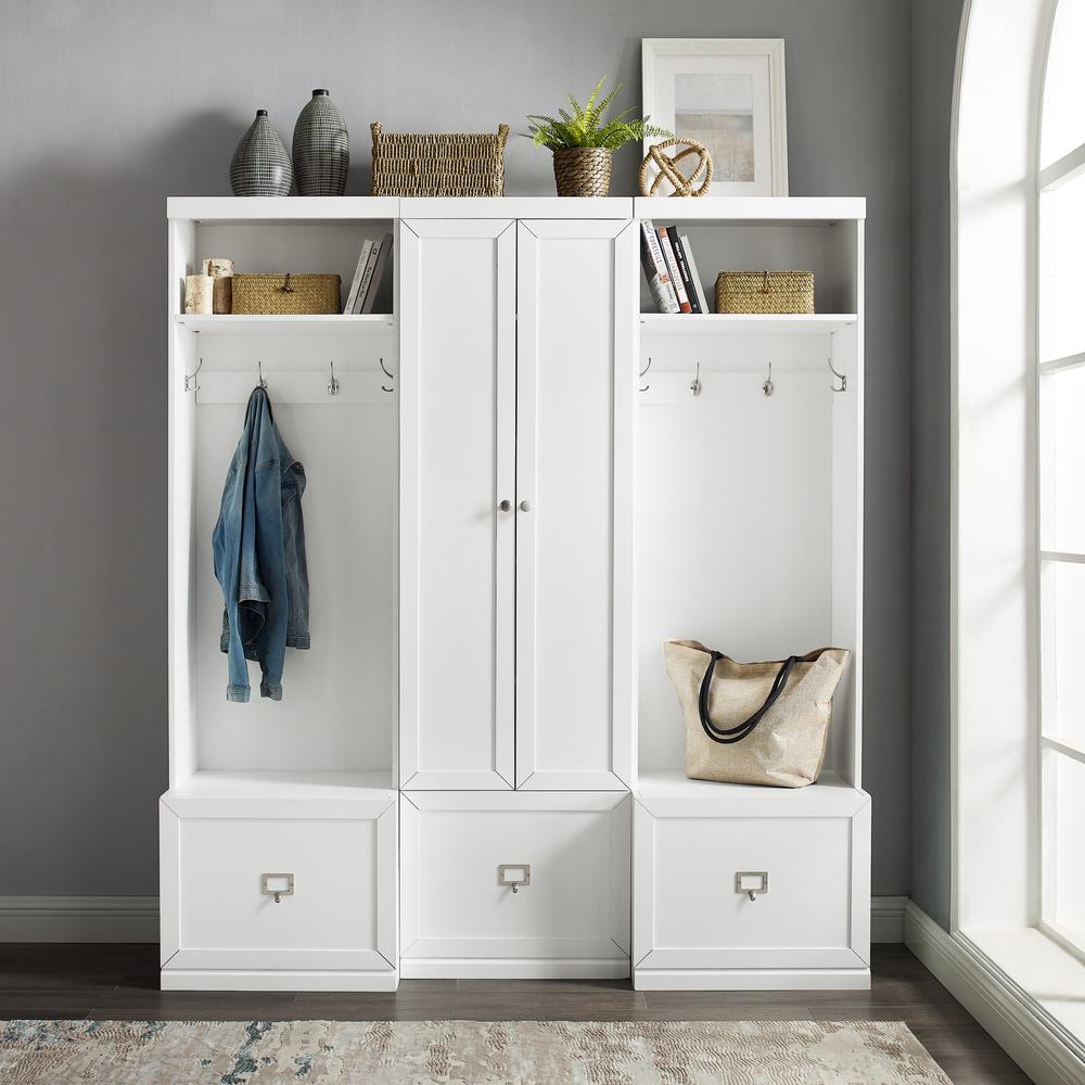 Harper 3-Piece Entryway Set - Pantry Closet & 2 Hall Trees