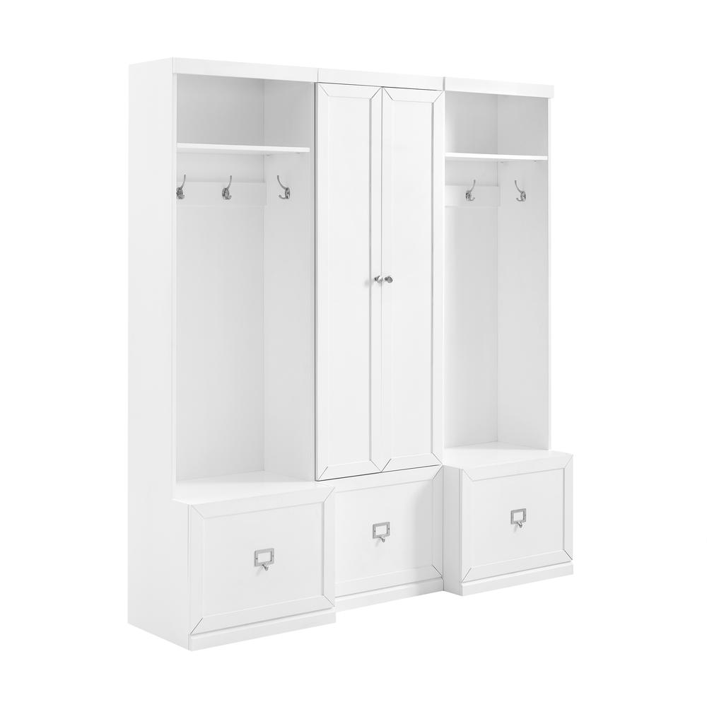 Harper 3-Piece Entryway Set - Pantry Closet & 2 Hall Trees