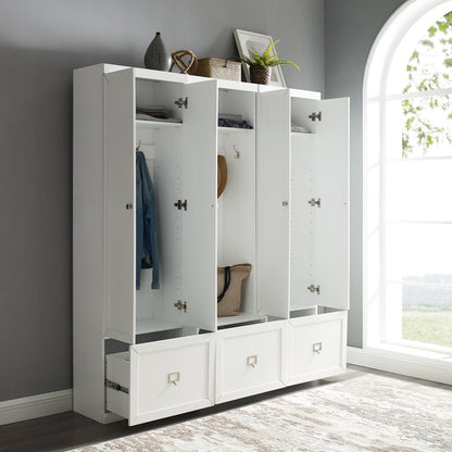 Harper 3-Piece Entryway Set - Hall Tree & 2 Pantry Closets