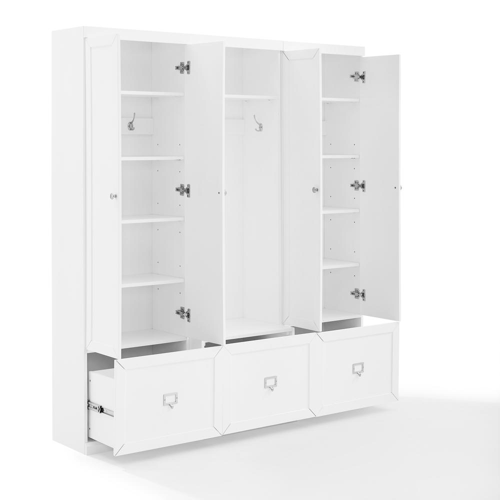 Harper 3-Piece Entryway Set - Hall Tree & 2 Pantry Closets