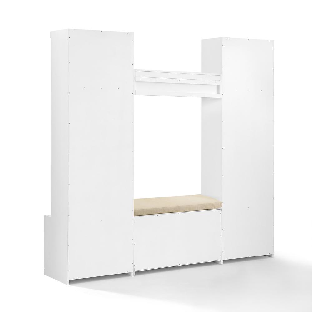 Harper 4-Piece Entryway Set - Bench, Shelf, & 2 Hall Trees