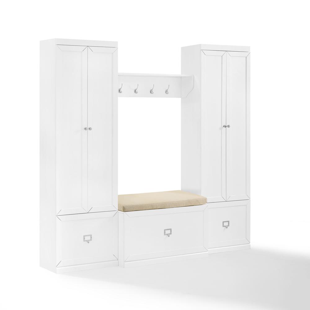 Harper 4-Piece Entryway Set - Bench, Shelf, & 2 Pantry Closets