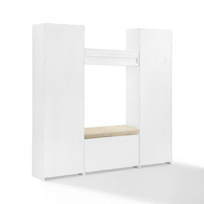 Harper 4-Piece Entryway Set - Bench, Shelf, & 2 Pantry Closets