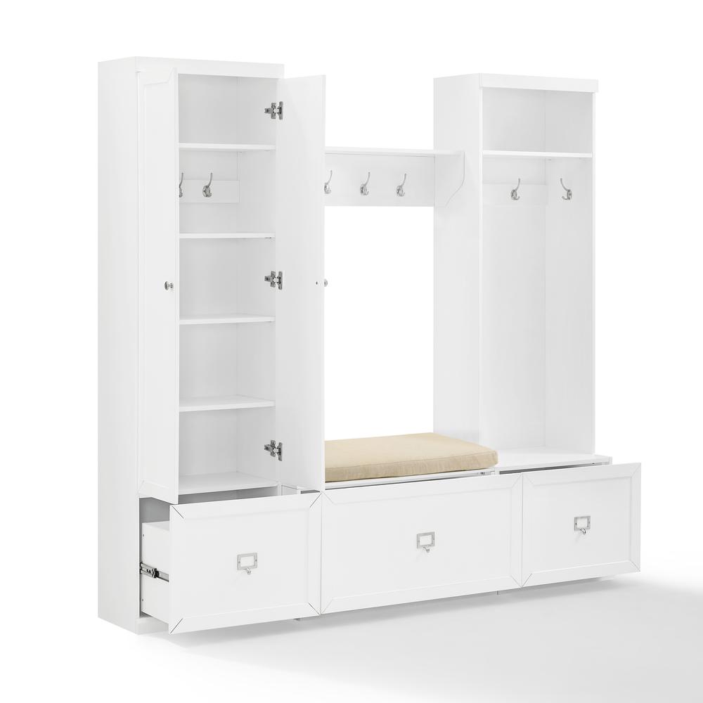 Harper 4-Piece Entryway Set - Bench, Shelf, Hall Tree, & Pantry Closet
