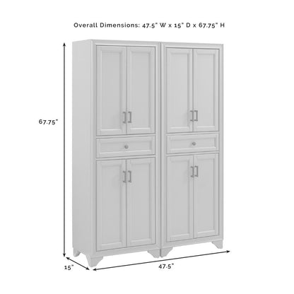 Tara 2-Piece Kitchen Storage Pantry Set - 2 Pantries