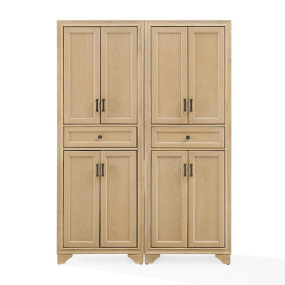 Tara 2-Piece Kitchen Storage Pantry Set Natural - 2 Pantries