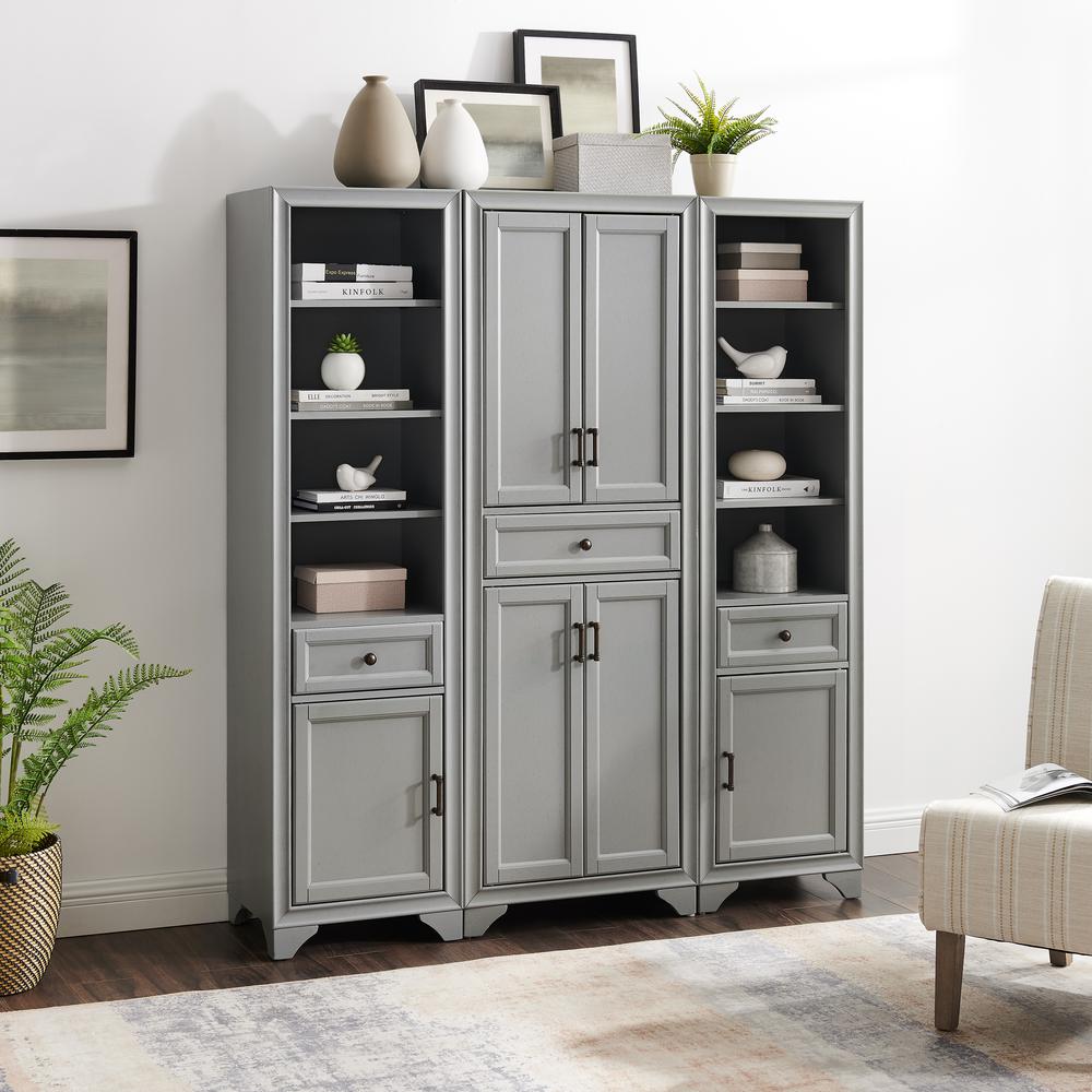 Tara 3-Piece Kitchen Storage Pantry Set - Pantry & 2 Linen Cabinets