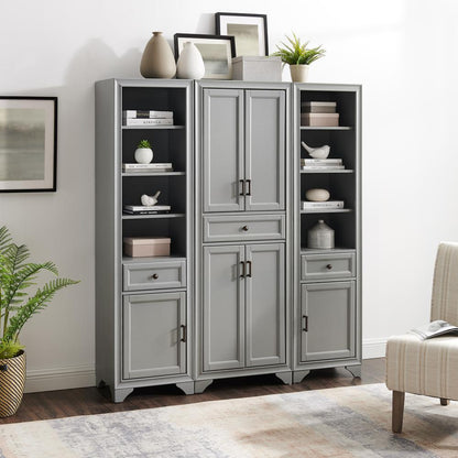 Tara 3-Piece Kitchen Storage Pantry Set - Pantry & 2 Linen Cabinets