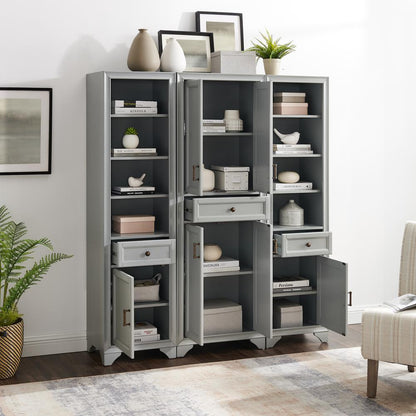 Tara 3-Piece Kitchen Storage Pantry Set - Pantry & 2 Linen Cabinets