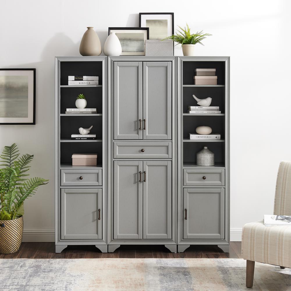 Tara 3-Piece Kitchen Storage Pantry Set - Pantry & 2 Linen Cabinets