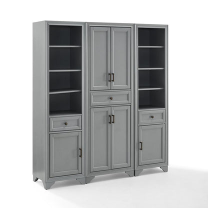 Tara 3-Piece Kitchen Storage Pantry Set - Pantry & 2 Linen Cabinets