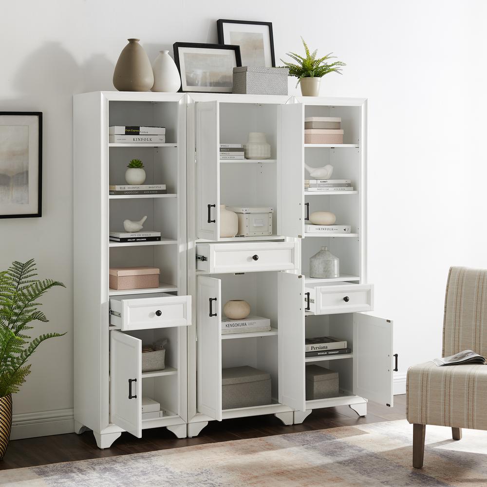 Tara 3-Piece Kitchen Storage Pantry Set - Pantry & 2 Linen Cabinets