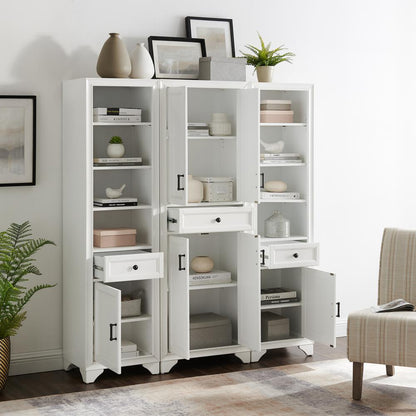 Tara 3-Piece Kitchen Storage Pantry Set - Pantry & 2 Linen Cabinets