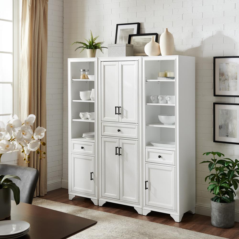 Tara 3-Piece Kitchen Storage Pantry Set - Pantry & 2 Linen Cabinets