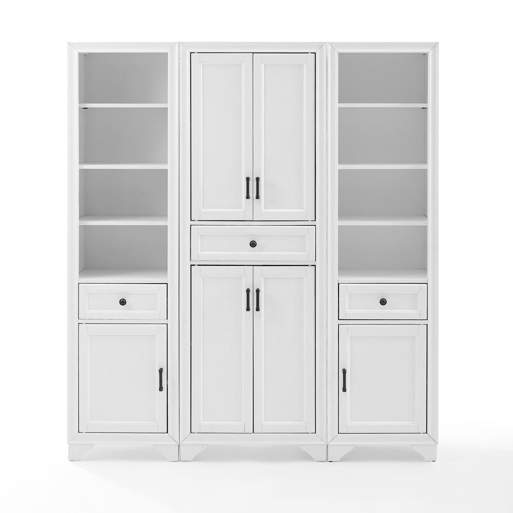 Tara 3-Piece Kitchen Storage Pantry Set - Pantry & 2 Linen Cabinets