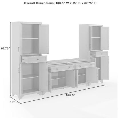 Tara 3-Piece Sideboard And Pantry Set - Sideboard & 2 Pantries