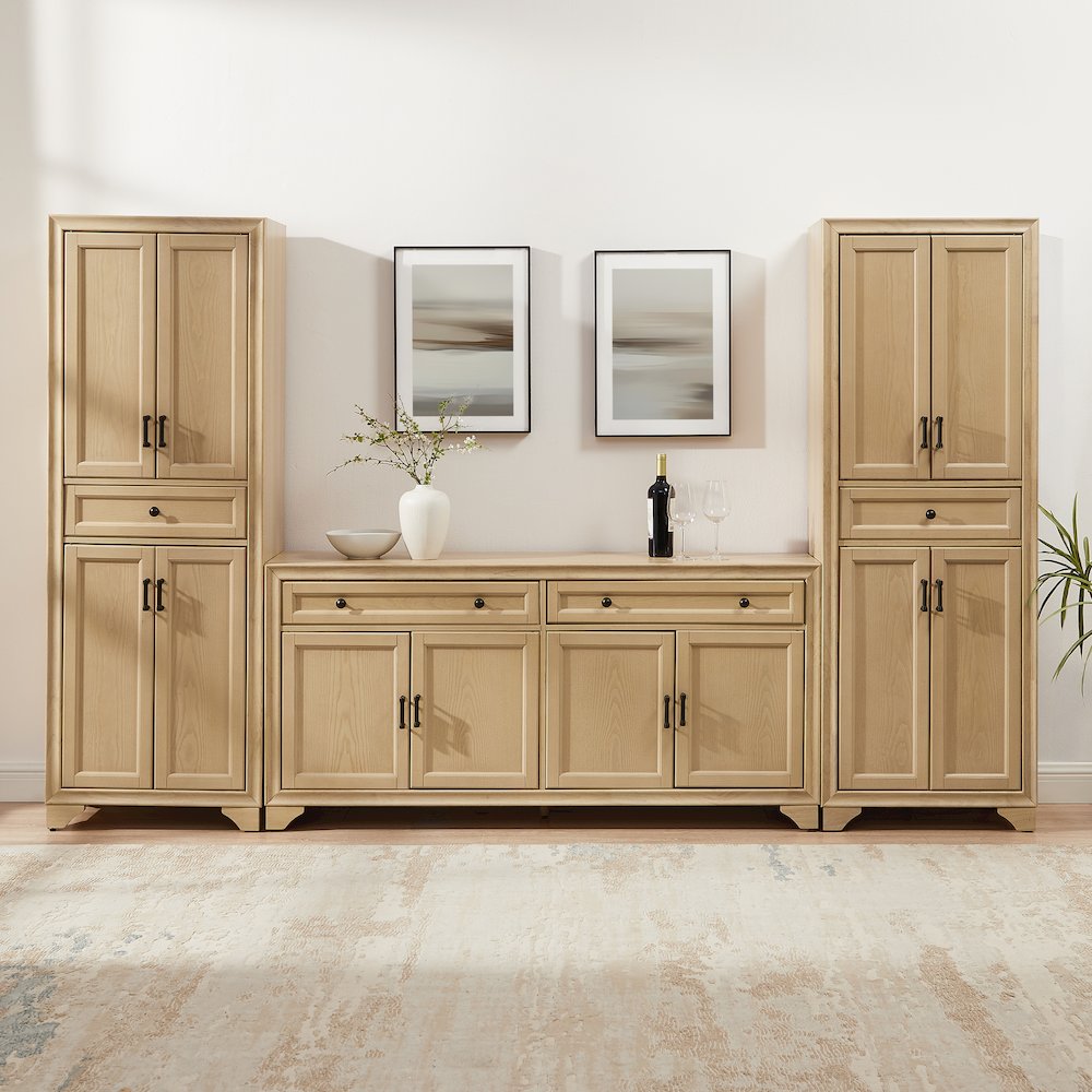 Tara 3-Piece Sideboard And Pantry Set Natural - Sideboard & 2 Pantries
