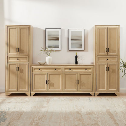 Tara 3-Piece Sideboard And Pantry Set Natural - Sideboard & 2 Pantries