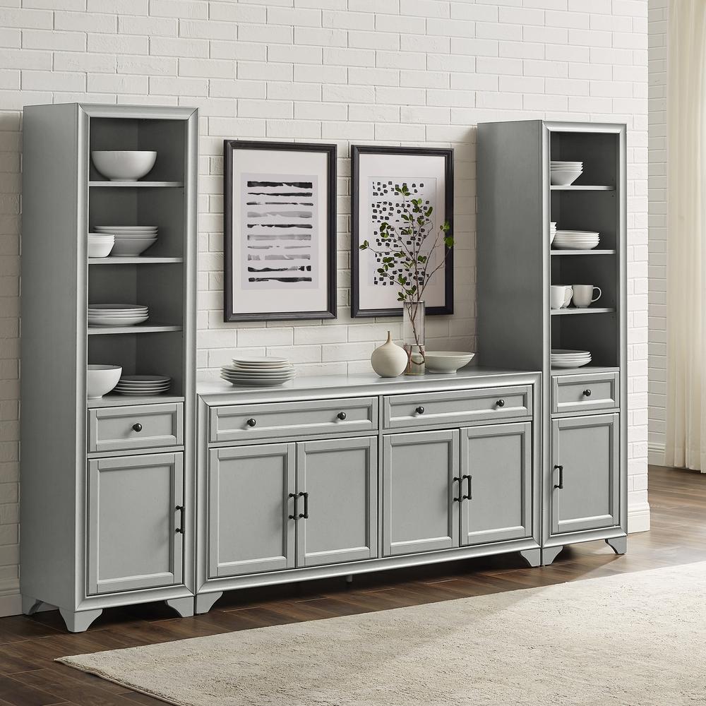 Tara 3-Piece Sideboard And Bookcase Set - Sideboard & 2 Bookcases
