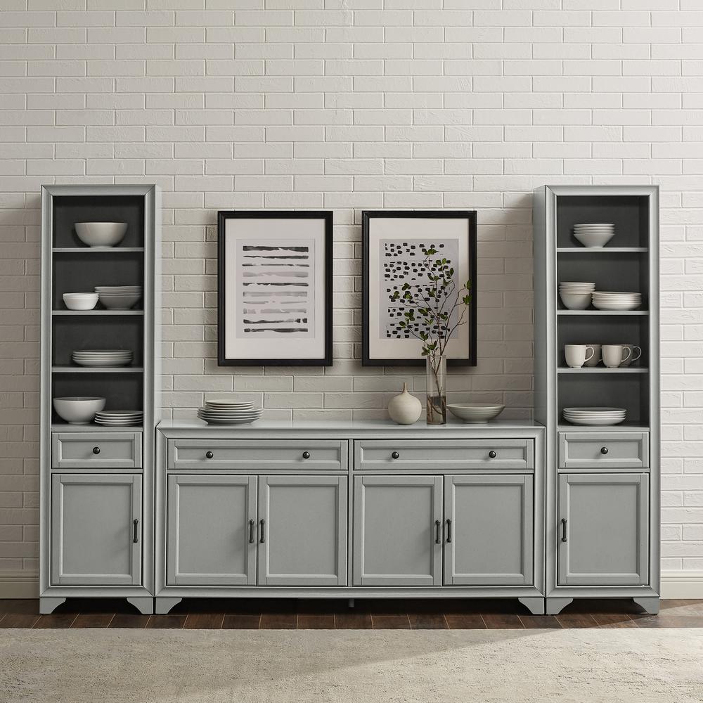 Tara 3-Piece Sideboard And Bookcase Set - Sideboard & 2 Bookcases