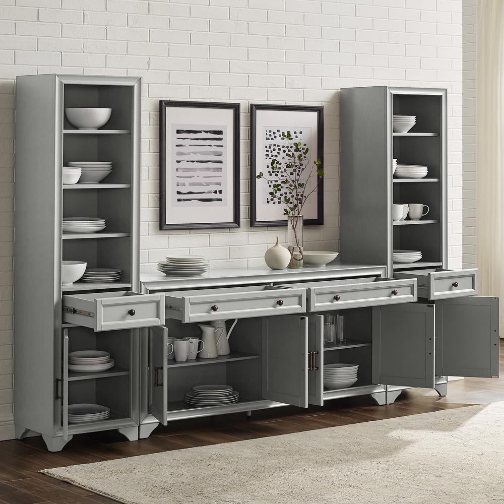 Tara 3-Piece Sideboard And Bookcase Set - Sideboard & 2 Bookcases