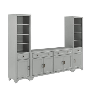 Tara 3-Piece Sideboard And Bookcase Set - Sideboard & 2 Bookcases