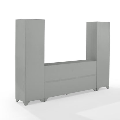 Tara 3-Piece Sideboard And Bookcase Set - Sideboard & 2 Bookcases